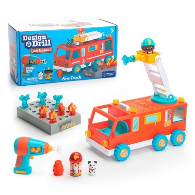 Educational Insights Design & Drill Bolt Buddies Fire Truck