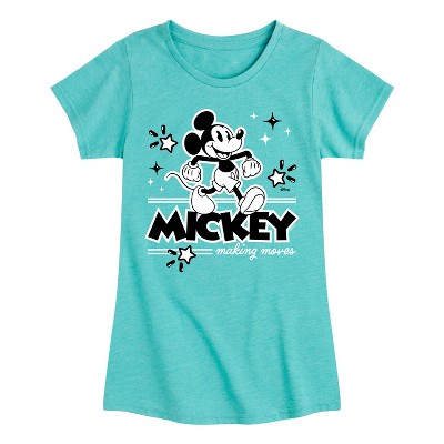Girls' - Disney - Mickey Mouse Making Moves Fitted Short Sleeve Graphic T-Shirt