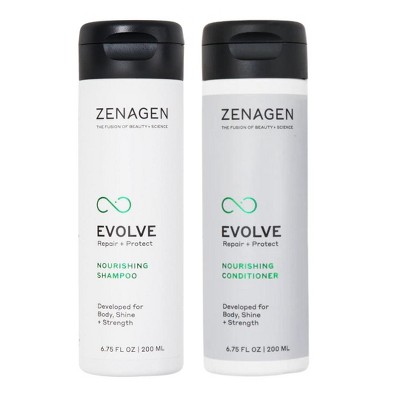 Zenagen Evolve Nourishing Shampoo (6.75 oz) and Evolve Nourishing Conditioner (6.75 oz) | Repairs Damage Hair | Brittle Hair - DUO SET Kit