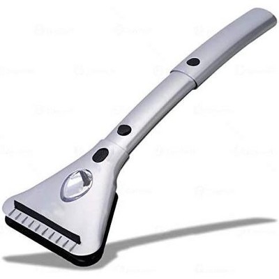 Zone Tech Heated Car Window Snow/Ice Scraper with Light - Extendable 12V LED Light Heated Ice/Snow Scraper with 15.8 feet Long Cord