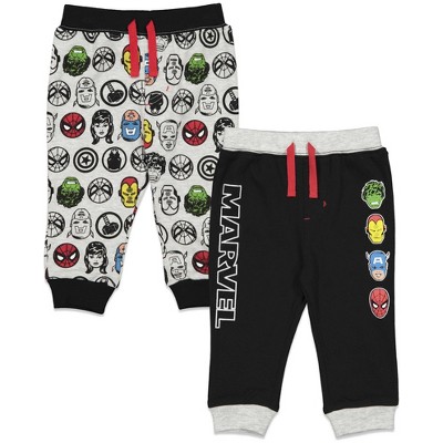 Marvel Avengers Hulk Black Panther Captain America 2 Pack Pants Toddler