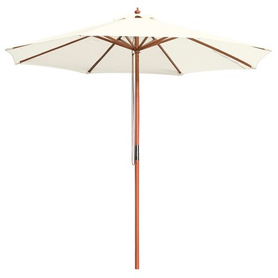 Yescom 9 Ft Wooden Pole Patio Umbrella