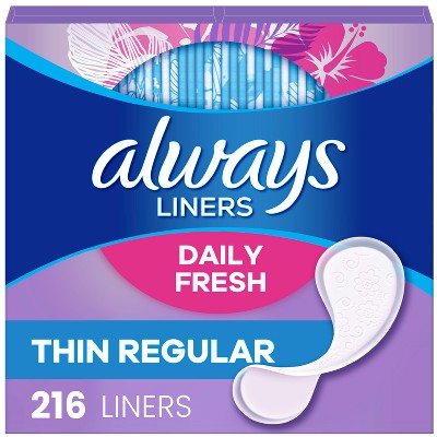 Always Dailies Thin Unscented Panty Liners