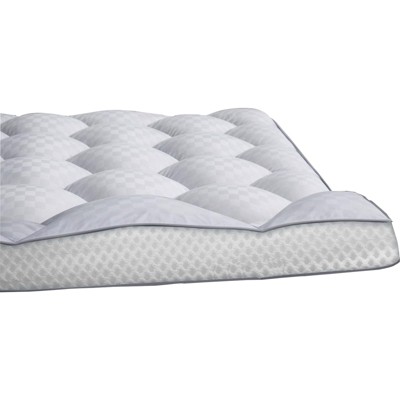 Itopfox Ultra-Fluffy Memory Foam Mattress Topper for Back Pain, Soft Pillow Top with 4X Support, Breathable Air Mesh Sides, Deep Pocket Fits 6-21''