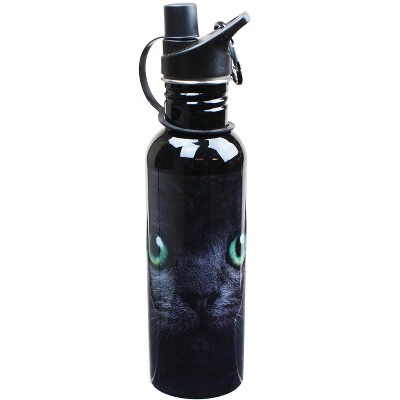 Just Funky Black Cat Water Bottle