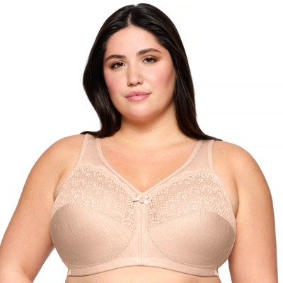 Glamorise Womens MagicLift Moisture Control Wirefree Bra 1064 Café Heather