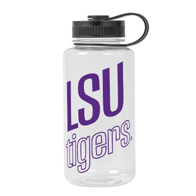NCAA LSU Tigers Portable Drinkware - 38oz: Plastic Water Bottle, 9" Height