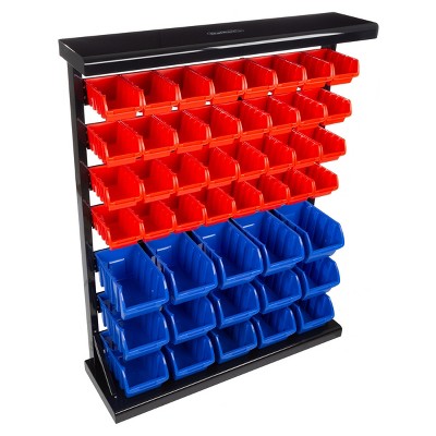 47 Bin Tool Organizer ' Wall Mountable Container with Removable Drawers for Garage Organi