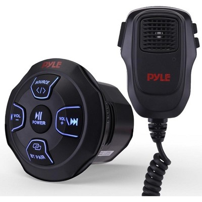 Waterproof Bluetooth Audio Controller with Microphone for Outdoor Use, Black, + All Devices, Compact Design
