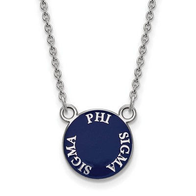 Black Bow Jewelry Sterling Silver Phi Sigma Sigma Greek Life Necklace 18 Inch