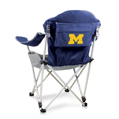 NCAA Michigan Wolverines Reclining Camp Chair with Head Support