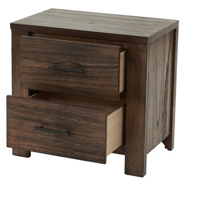 NicBex Nightstand with 2 Drawers,1pc Side Table with Storage Space and Metal Handle,Modern Bedside Table for Bedroom,Living Room