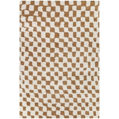 Balta Rugs 7'10"x10' Dietrich Checkered Plush Area Rug Brown