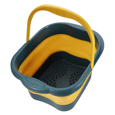 Unique Bargains Collapsible Foot Bath 15L/4 Gallons Green Yellow