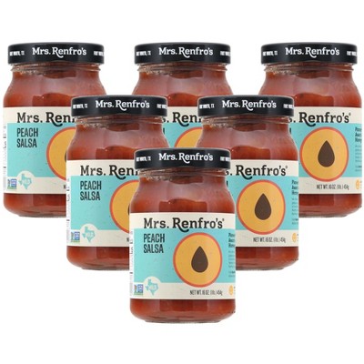 Mrs Renfro Peach Salsa - 6 pack, 16 oz