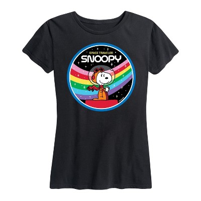 Women's - Peanuts - Space Snoopy Short Sleeve Graphic T-Shirt