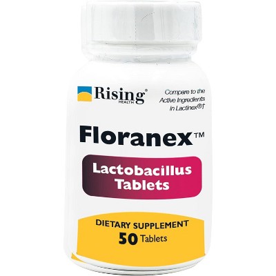 Rising Pharma - Floranex Lactobacillus Tablets Probiotic Dietary Supplements, 50 Count
