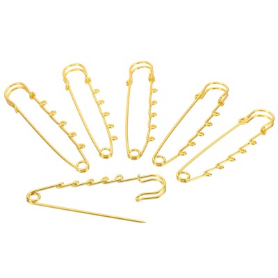 Unique Bargains Metal Decorative DIY Women's Clothing Dress 5 Holes Sewing Brooch Pins 20 Pcs