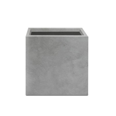 Rosemead Home & Garden, Inc. Kante  Square Concrete Indoor Planter Pots White 11.8" x 11.8" x 11.8"