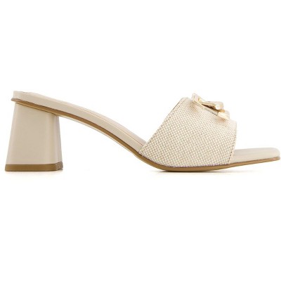Andrea Women's Slip on Heeled Sandals 65034
