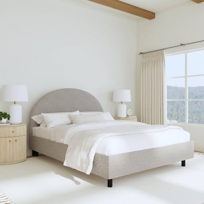 Adaline Upholstered Platform Bed with Arched Headboard in Boucle - Threshold™