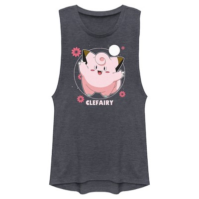 Juniors Womens Pokemon Clefairy Moonlit Dance Festival Muscle Tee