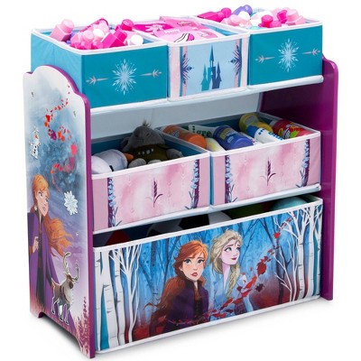 Delta Children Disney Frozen 2 Design and Store 6 Bin Kids' Toy Organizer