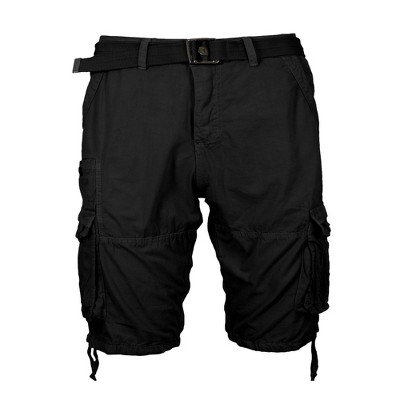 Galaxy By Harvic Men's Vintage Cotton Cargo Belted Shorts (Sizes, 30-42)