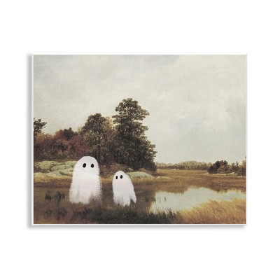 Stupell Industries Ghost Pair in Autumn Countryside Wall Plaque Art