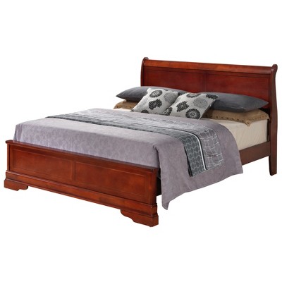 Full Size Platform Bed with Headboard for Bedroom