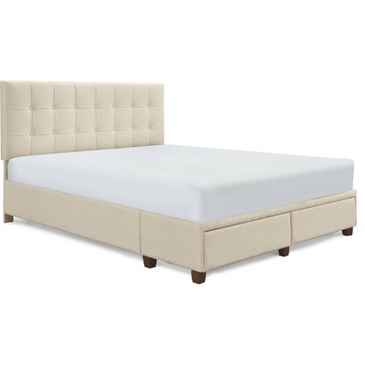 Edmond Storage Bed with Adjustable Height Headboard - ClickDecor