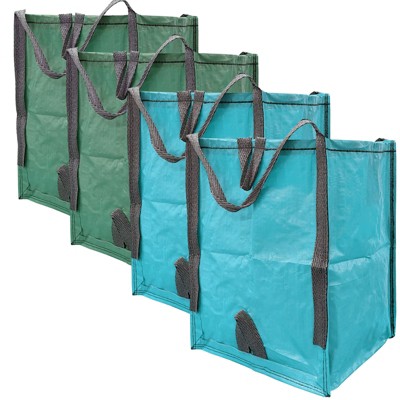 Heavy Duty Home and Yard Bags- 48 Gallons Holds Up to 1500 Pounds - 4 pack, Green*2 & Turquoise*2