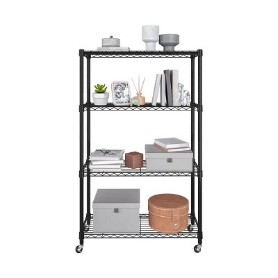 Seville Classics 4-Tier Steel Wire Shelving Unit, 36" W x 14" D x 56.25"H