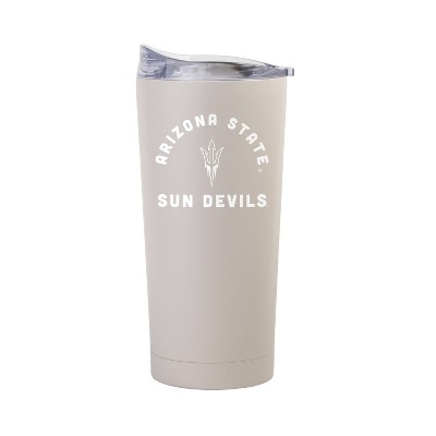 NCAA Arizona State Sun Devils Sand Powder Coat Tumbler - 20oz: Stainless Steel Insulated Drinkware