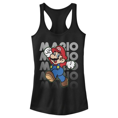 Juniors Womens Nintendo Super Mario Jump Racerback Tank Top