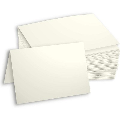 Hamilco Blank Greeting Cards 5x7 Folded Cream Card stock 80 lb Cover 100 Pack