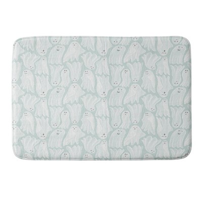 Deny Designs Byre Wilde Gossamer Ghosts Soft Blue Memory Foam Bath Mat