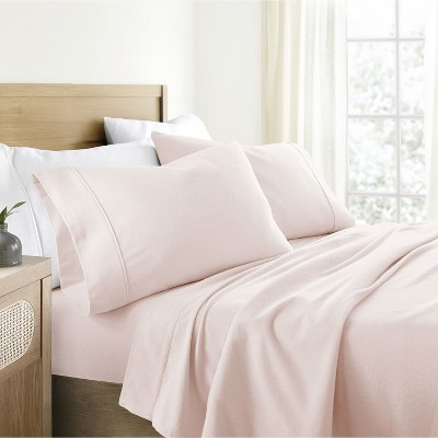 100% Cotton Flannel Sheets,  4PC Super Soft Bed Sheets, Easy Care,  Solid Color - Becky Cameron
