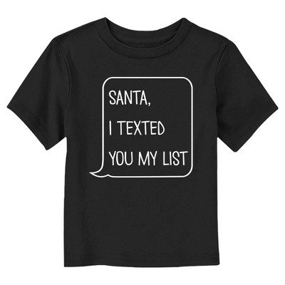 Toddler's Lost Gods Santa I Texted You My List