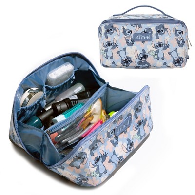 Disney Stitch Poses All-Over Print 9" Blue Cosmetic Bag