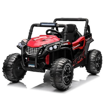 12V Kids Ride On Truck with Parent Remote Control, Electric Car with Spring Suspension, Led Lights, Wireless Connection