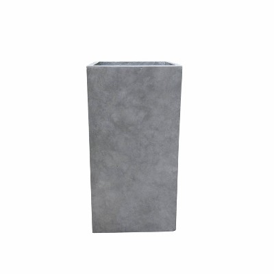 28" x 14" Rectangular Kante Lightweight Modern Tall Outdoor Planter Natural Concrete - Rosemead Home & Garden, Inc.