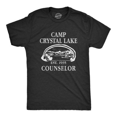 Mens Camp Crystal Lake T shirt Funny Graphic Camping Vintage Adult Novelty Tees - Crazy Dog Men's T Shirt For Halloween Season