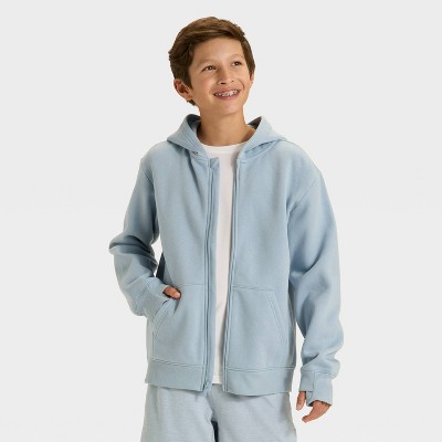 Boys' Active Comfort Fleece Full Zip Sweatshirt - All In Motion™
