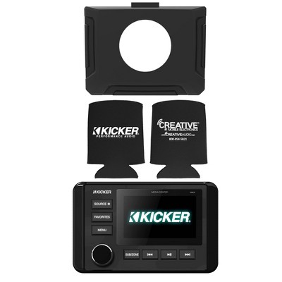 Stinger SPXRZRDASH 2014-2018 (19 CLASSIC) POLARIS RZR UNIVERSAL 3" GAUGE DASH KIT and KICKER 46KMC4 Waterproof Radio