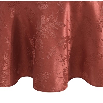 Elrene Elegant Woven Leaves Jacquard Damask Fall Tablecloth - Elrene Home Fashions