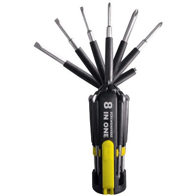 Steel Grip 8 in 1 8-in-1 Screwdriver with Flashlight