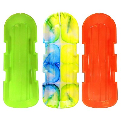 Emsco ESP Day Glow 48" Sno Twin Toboggan TwoRider Sled 3pk