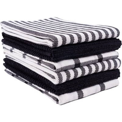KAF Home Tiburon Mixed Flat And Wave Terry Set Of 6 Kitchen Towels