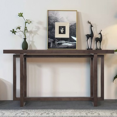 Bella Depot 59" Narrow Entryway Sofa Table for Hallway, Living Room, Foyer with Space-Saving Design